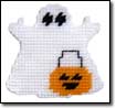 4-1/4 x 4-3/4" Ghost Coaster $4.  Click on image for enlarged view.